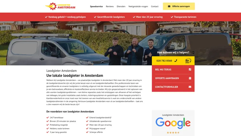Website van admin