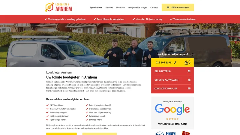Website van admin