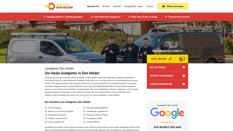 Website van admin