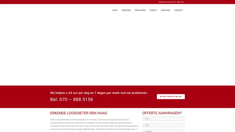 Website van Anolso Loodgieters 070