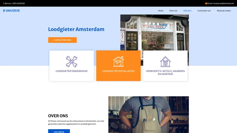 Website van B van Erve