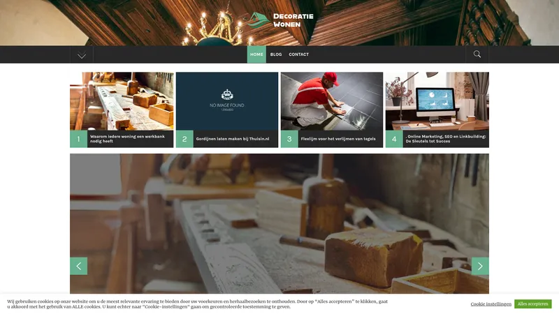 Website van Decoratie Wonen