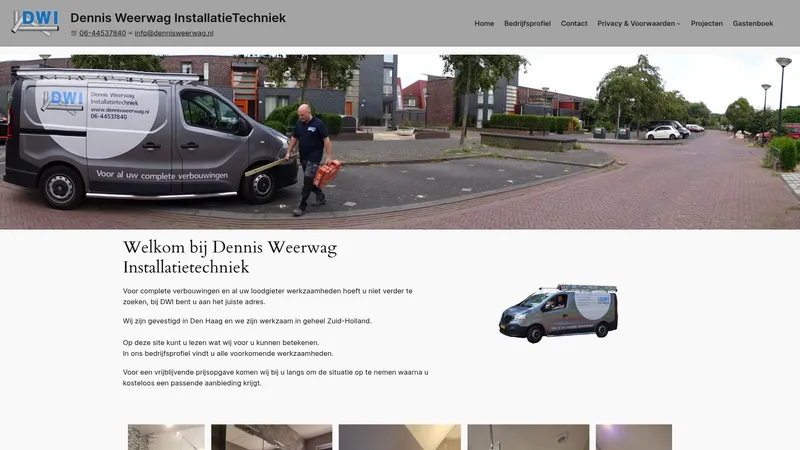 Website van Dennis Weerwag Installatietechniek