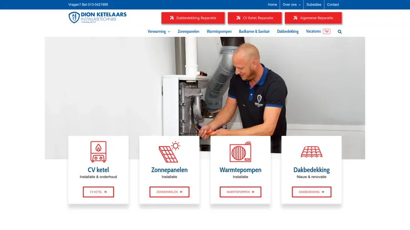 Website van Dion Ketelaars Installatietechniek