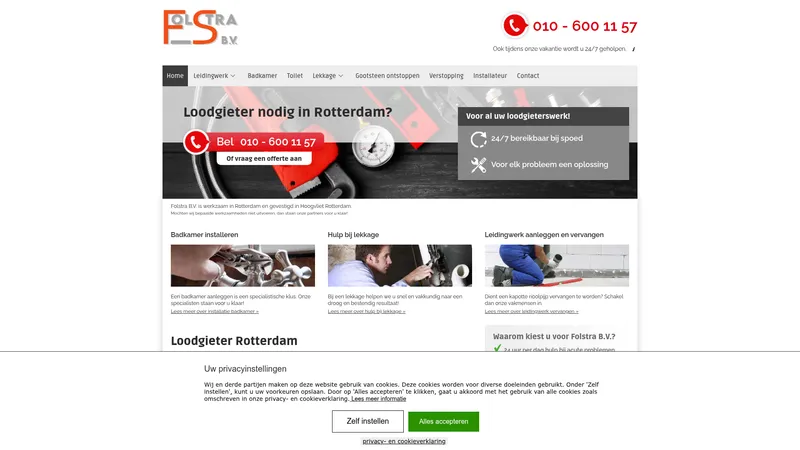 Website van Folstra B.V.