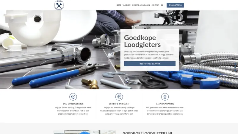 Website van Goedkope Loodgieters