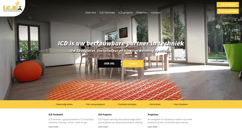 Website van ICD Techniek