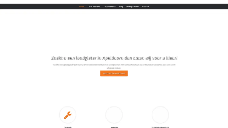 Website van Loodgieter Apeldoorn