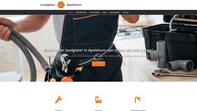 Website van Loodgieter Apeldoorn