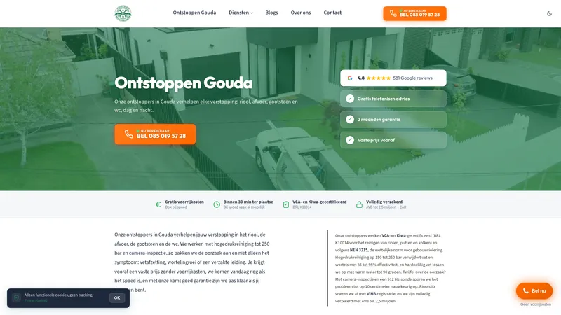 Website van Loodgieter in Gouda