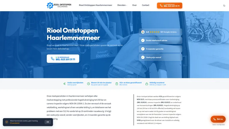 Website van Loodgieter in Oldebroek