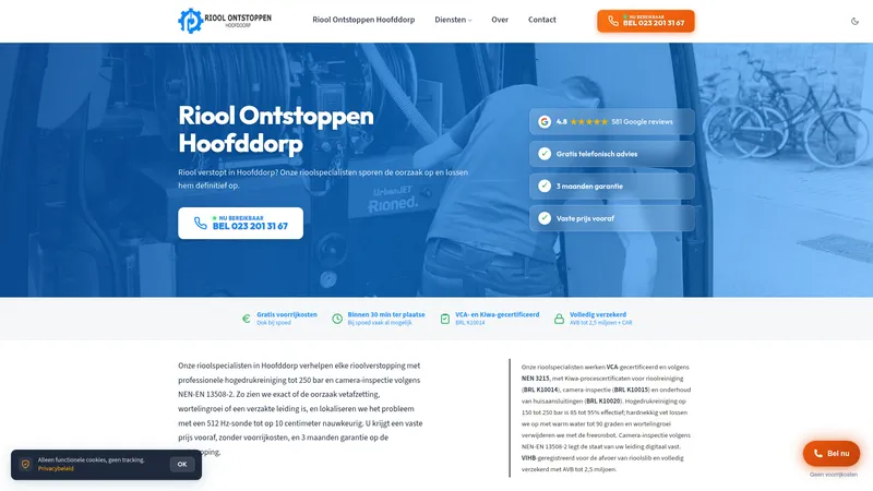 Website van Loodgieter in Oldebroek