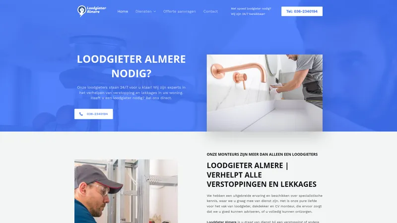 Website van Loodgieter & Installateur Almere