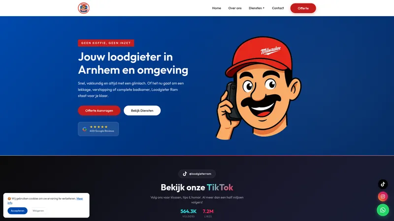 Website van Loodgieter Ram