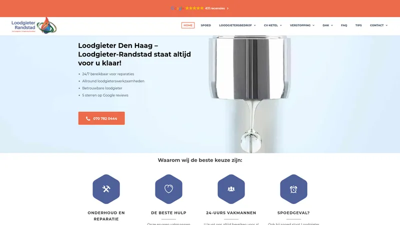 Website van Loodgieter-Randstad