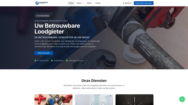 Website van Loodgieter Services
