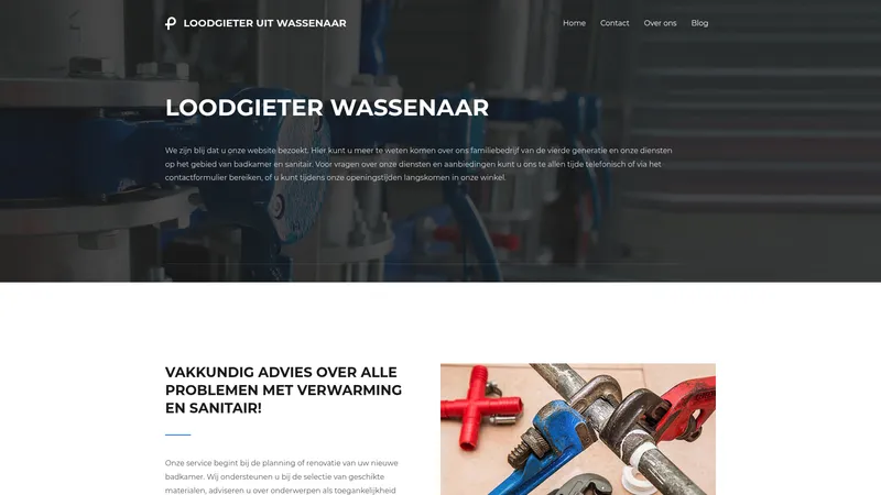 Website van Loodgieter uit Wassenaar