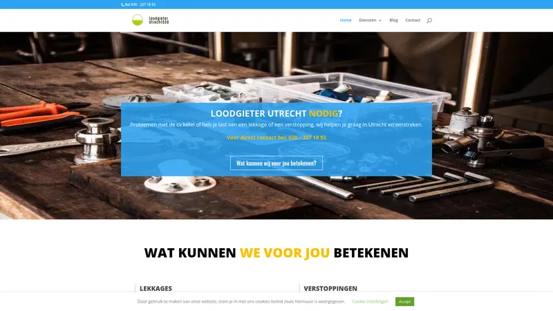 Website van Loodgieter Utrecht