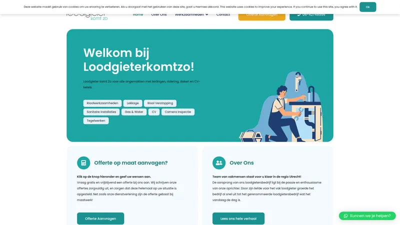 Website van LoodgieterKomtZo