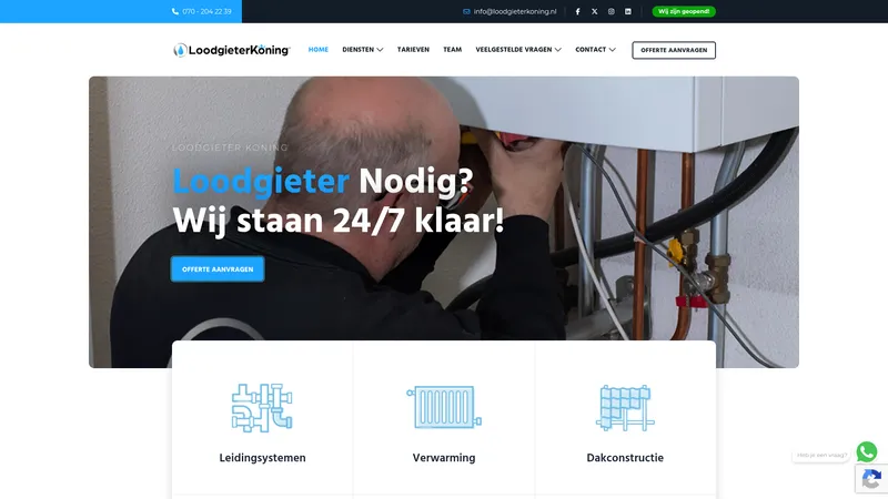 Website van Loodgieterkoning