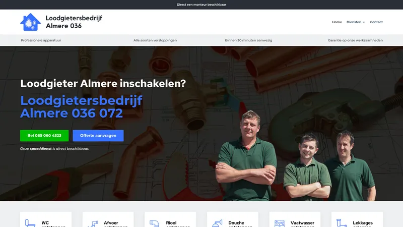 Website van Loodgietersbedrijf Almere 036