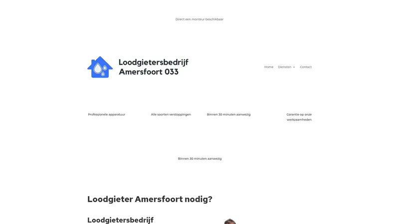 Website van Loodgietersbedrijfamersfoort033
