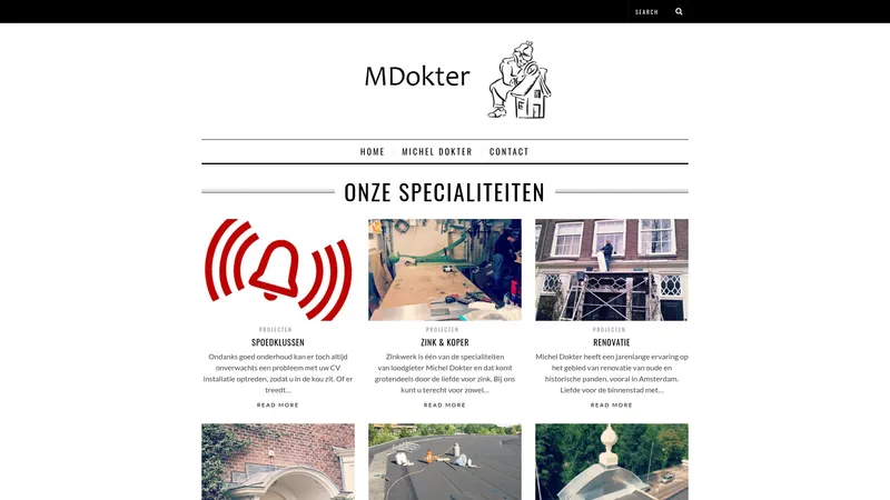 Website van M. Dokter Dakdekkers- en Loodgietersbedrijf