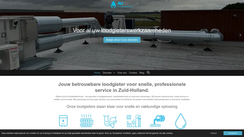Website van NJ-installatietechniek
