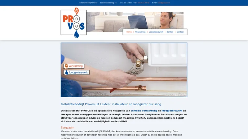 Website van Provos Installateur