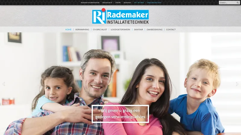 Website van Rademaker Installatietechniek
