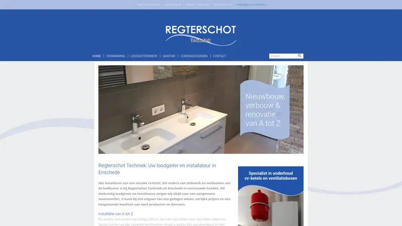 Website van Regterschot Techniek