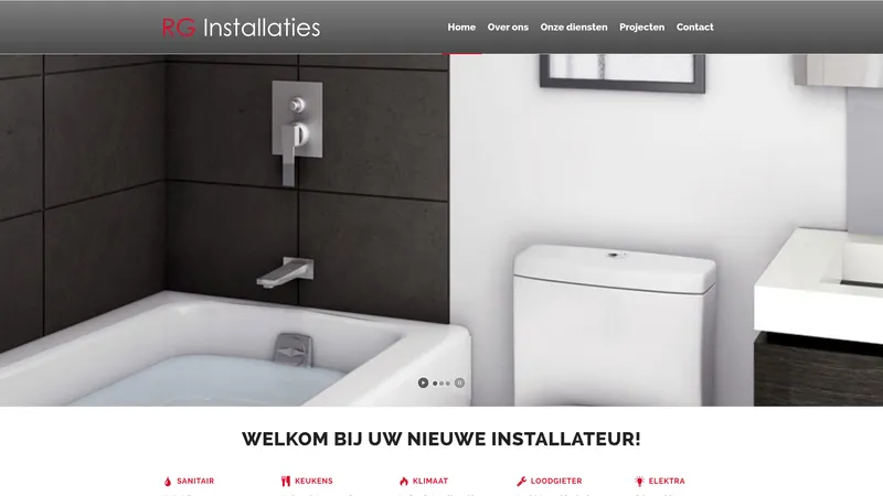 Website van RG Installaties