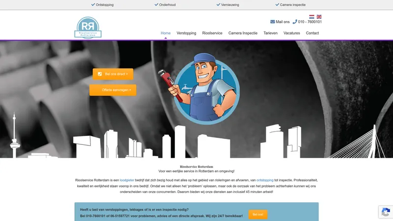 Website van Rioolservice Rotterdam