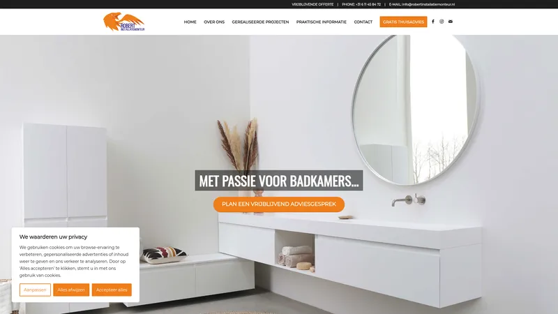 Website van Robertinstallatiemonteur