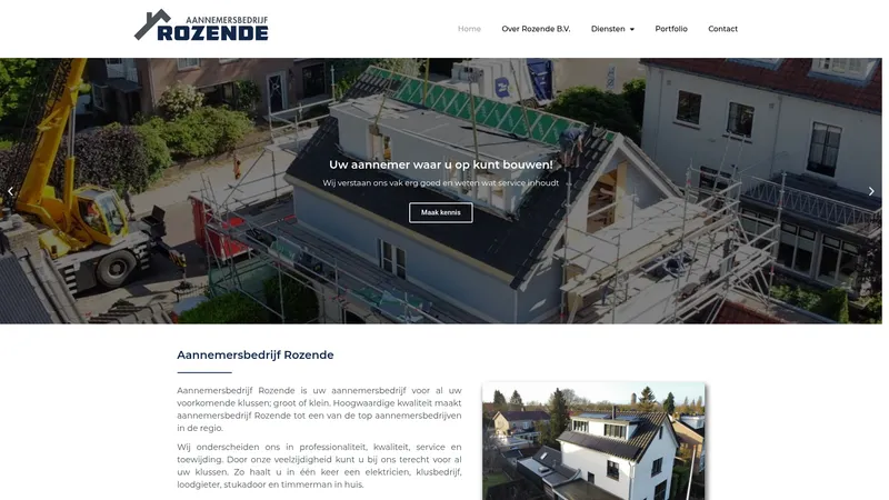 Website van Rozende B.V