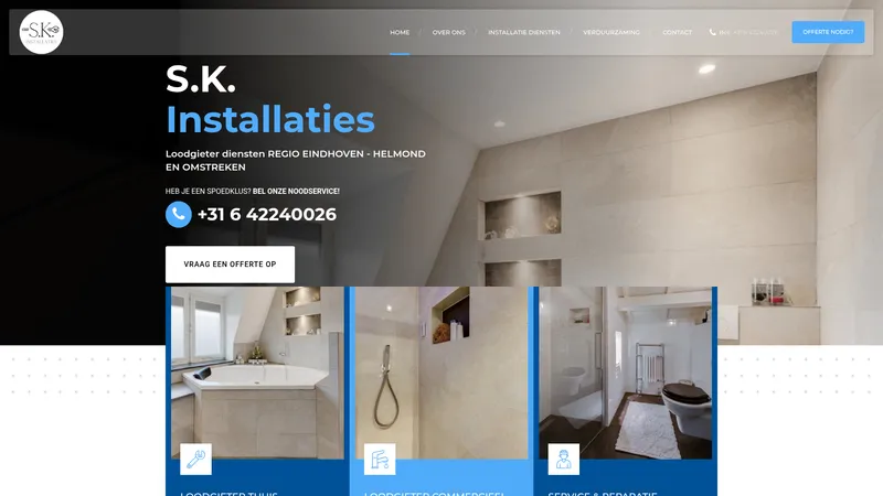 Website van S.K. Installaties