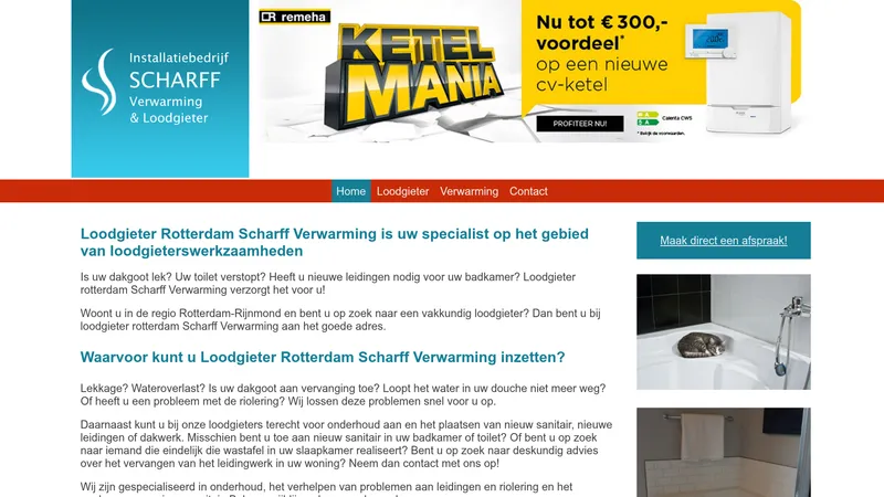 Website van Scharff loodgieter