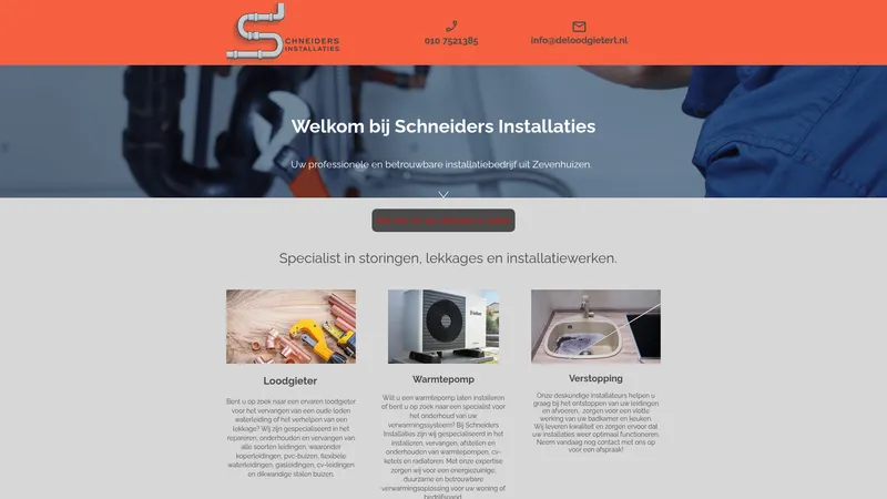 Website van Schneiders Installaties