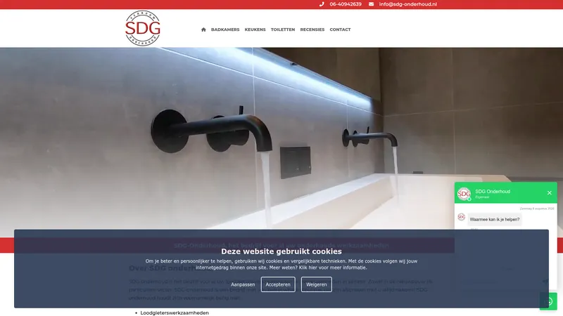 Website van SDG Onderhoud