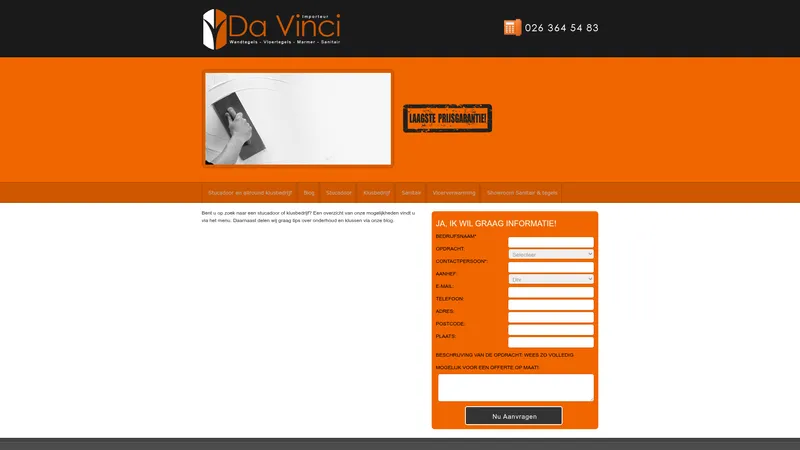 Website van Stucadoor- klusbedrijf
