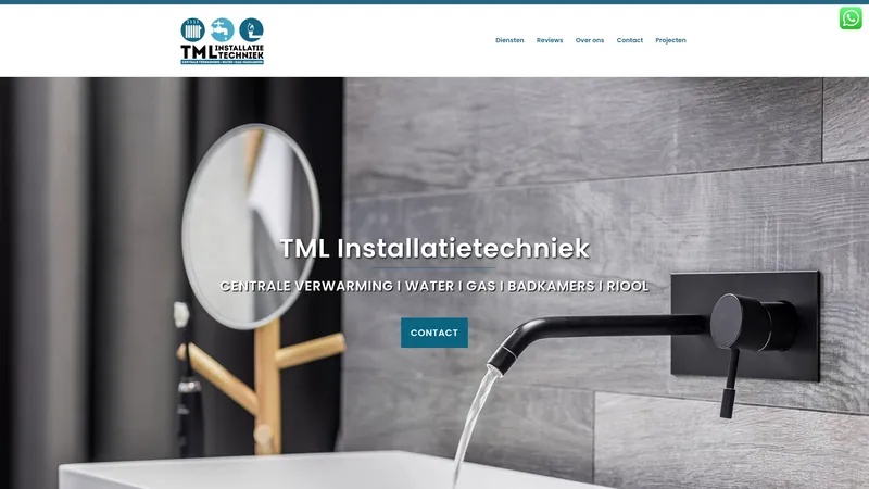 Website van TML Installatietechniek
