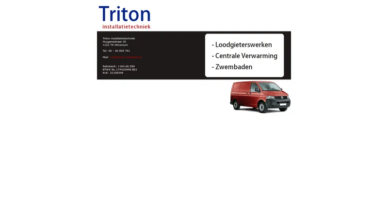 Website van Triton installatietechniek