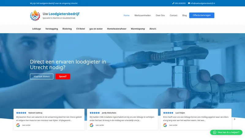 Website van Uw Loodgietersbedrijf