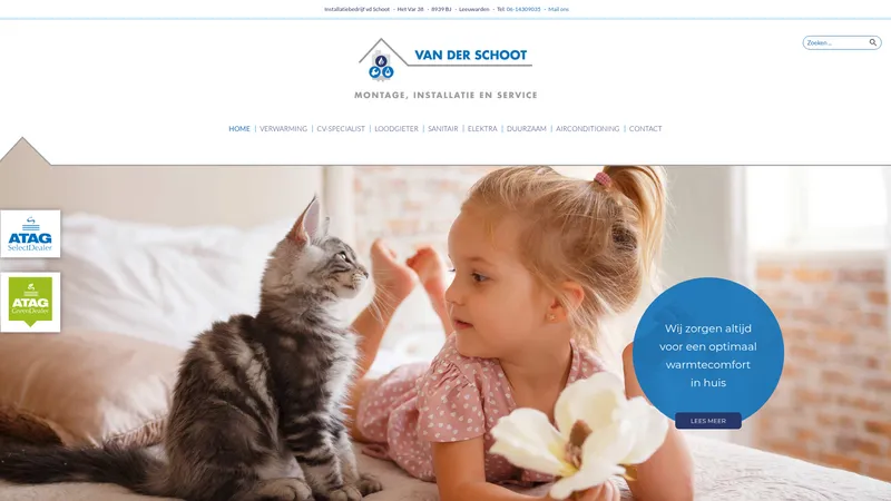 Website van Van der Schoot montage