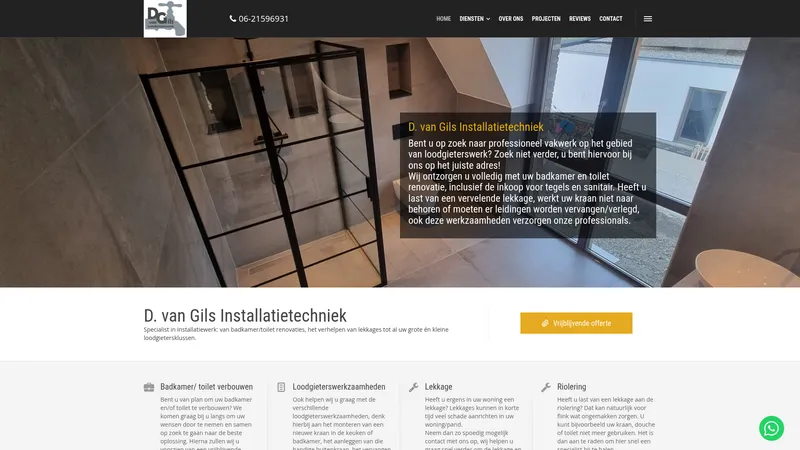 Website van VanGilsinstallatieSitemap