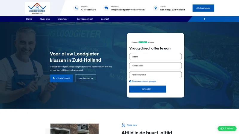 Website van Visloodgieter Rioolservice