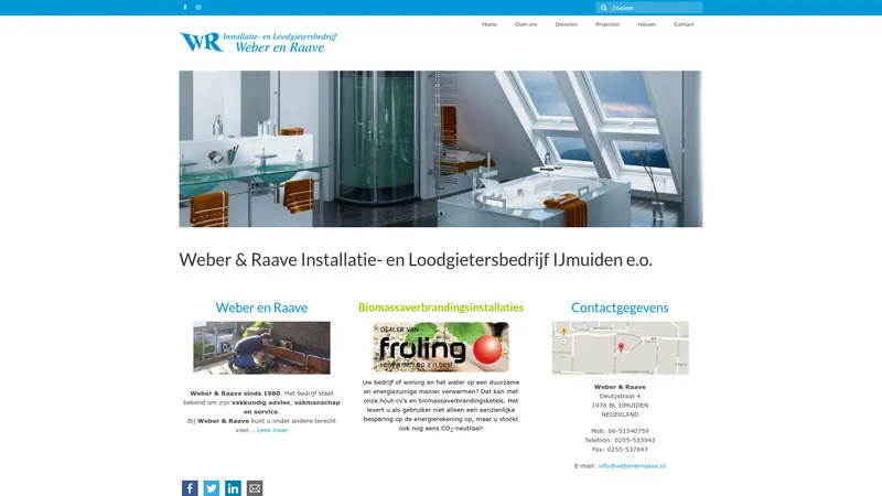 Website van Weber & Raave