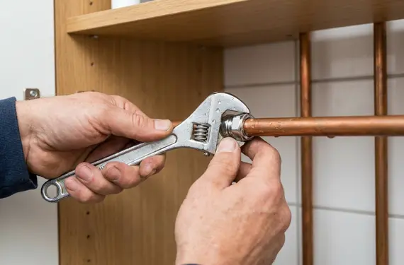 Professioneel loodgieterswerk door een loodgieter, de werkwijze